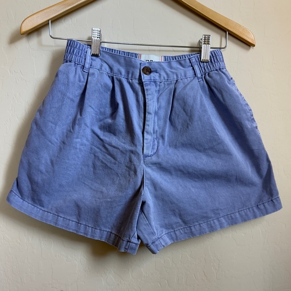 BDG Blaire Chino Short Shorts Pleated Periwinkle Blue Cotton Pull On Chino XS - Picture 1 of 11